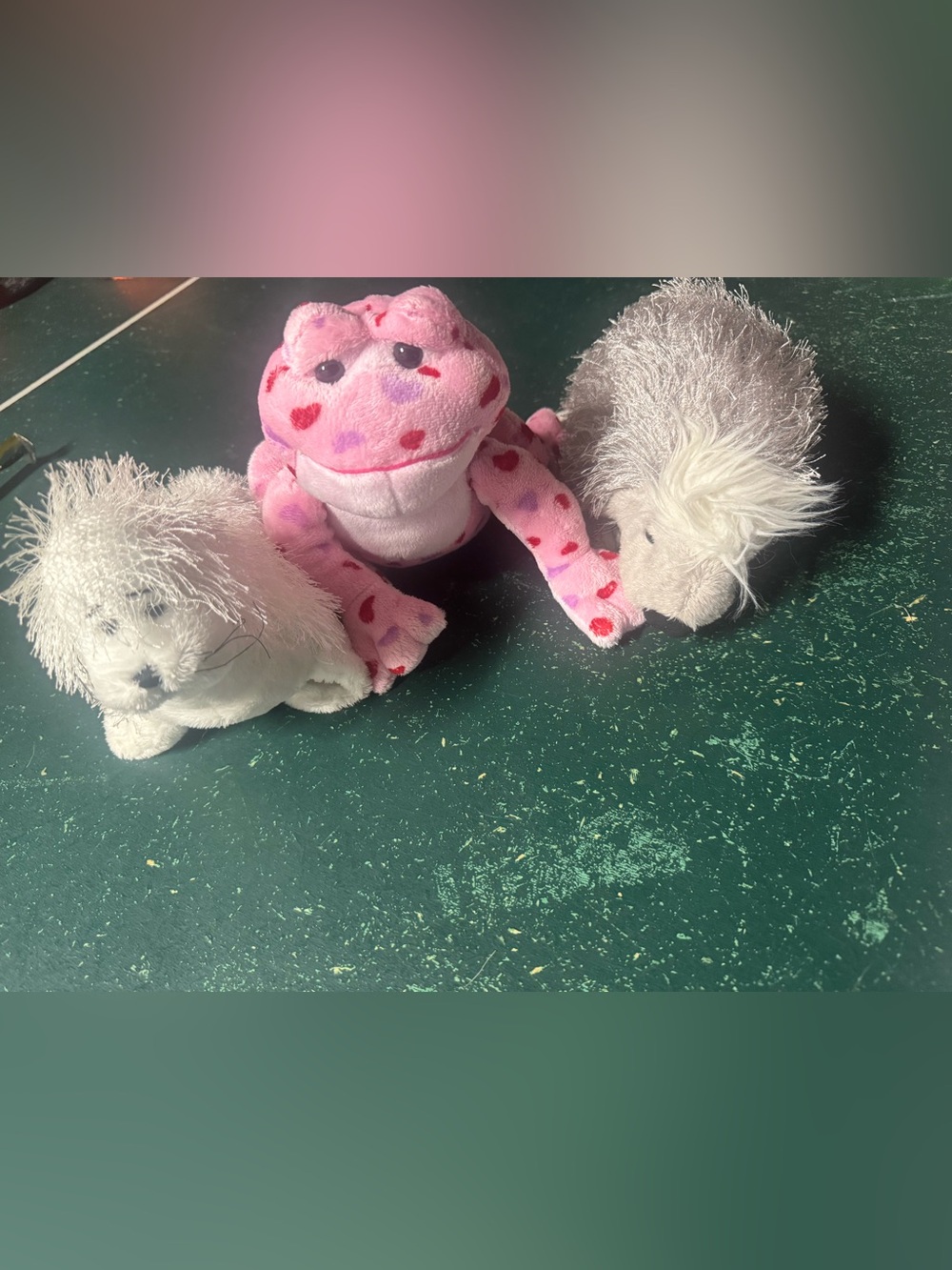 Ganz Webkinz Stuffed Animals - Pink Heart Frog, Seal, Porcupine - No codes